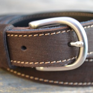 CEINTURE CUIR BRUN | L’élégante